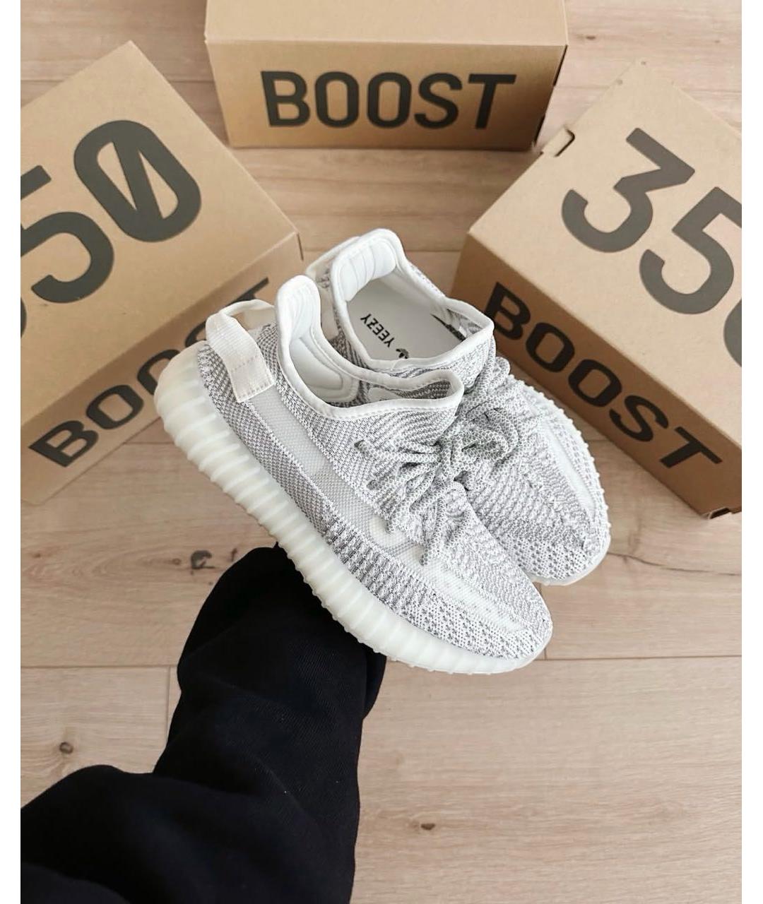 ADIDAS YEEZY Серые текстильные кроссовки, фото 5