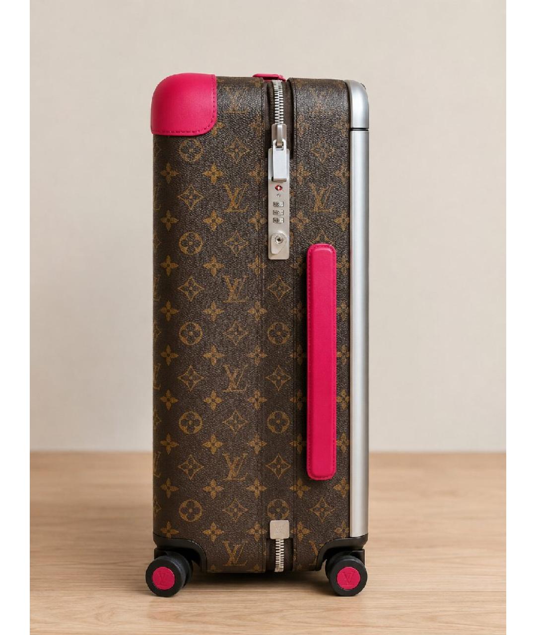 LOUIS VUITTON Черный кожаный чемодан, фото 2