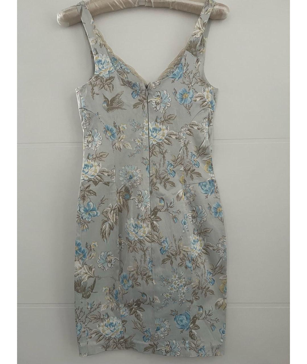 DOLCE&GABBANA Голубое хлопковое коктейльное платье, фото 2
