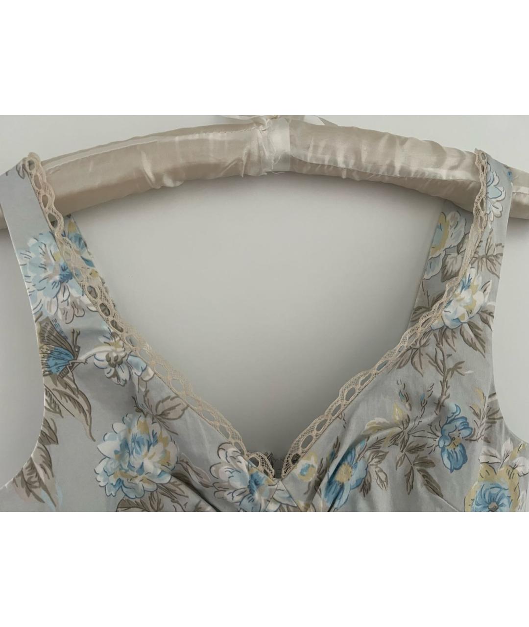 DOLCE&GABBANA Голубое хлопковое коктейльное платье, фото 4