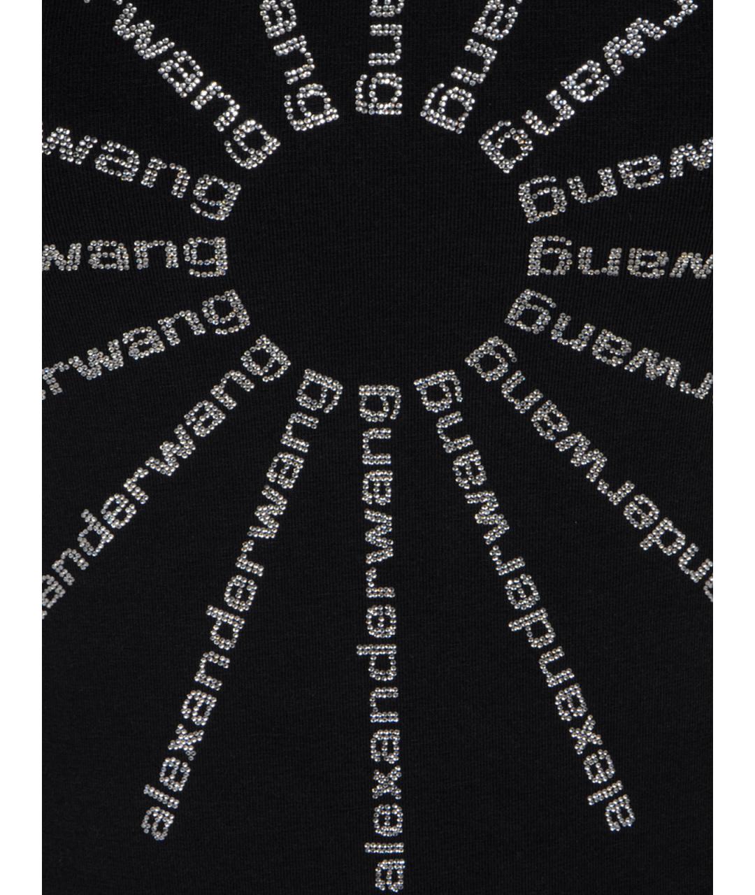 ALEXANDER WANG Черная хлопковая футболка, фото 3