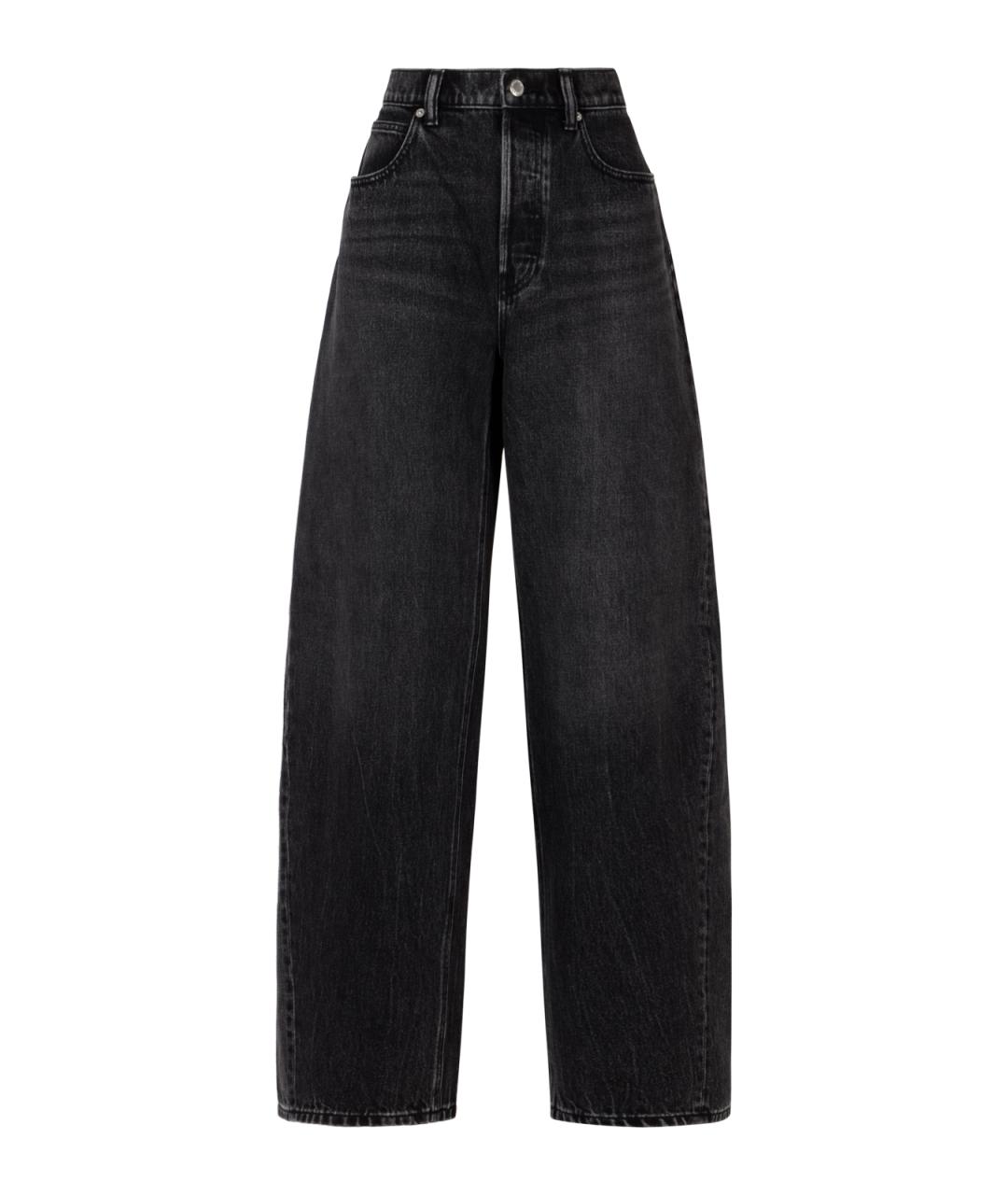 ALEXANDER WANG Антрацитовые хлопковые прямые джинсы, фото 1