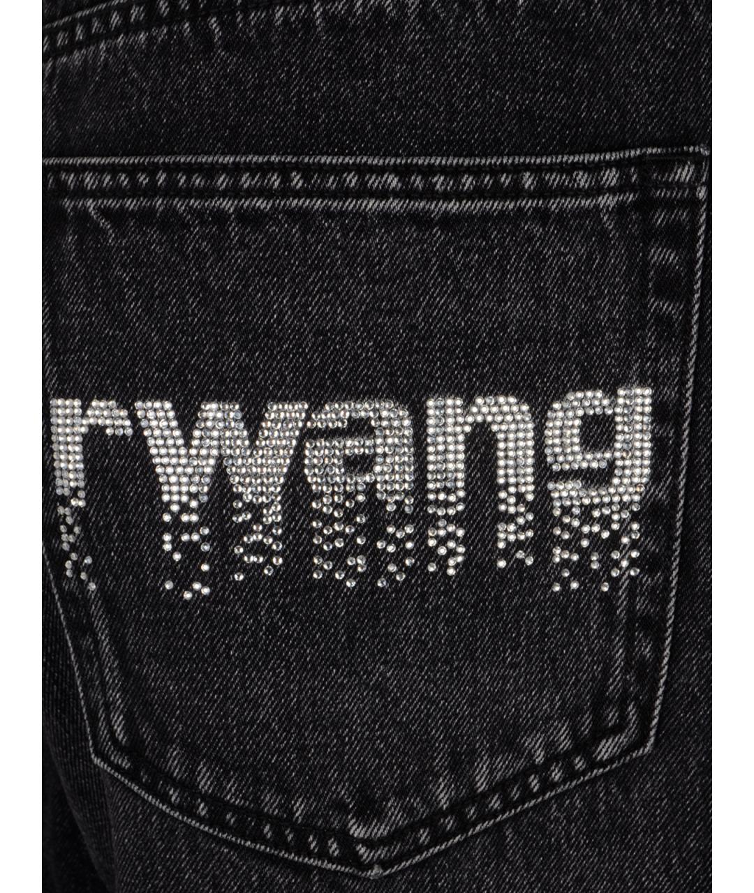 ALEXANDER WANG Антрацитовые хлопковые прямые джинсы, фото 6