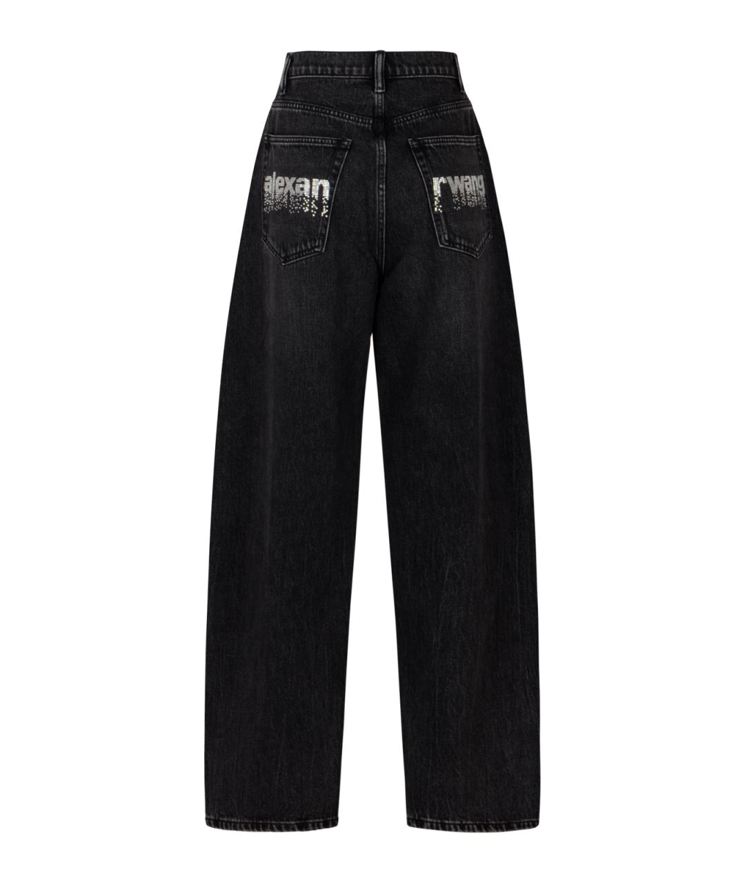 ALEXANDER WANG Антрацитовые хлопковые прямые джинсы, фото 3