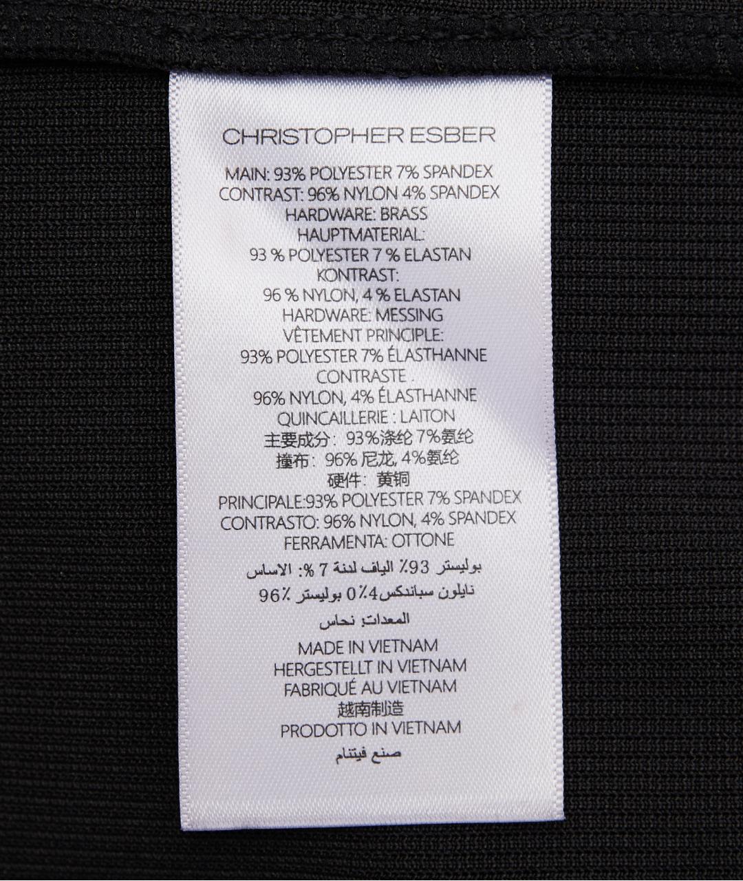 CHRISTOPHER ESBER Черное полиэстеровое вечернее платье, фото 5