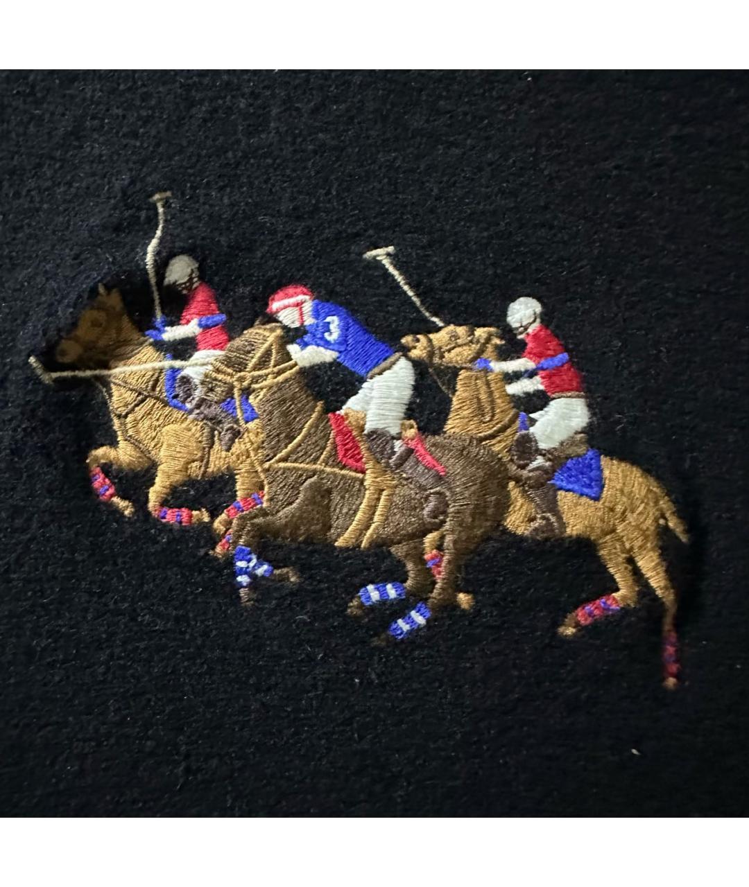 POLO RALPH LAUREN Черный шерстяной шарф, фото 3