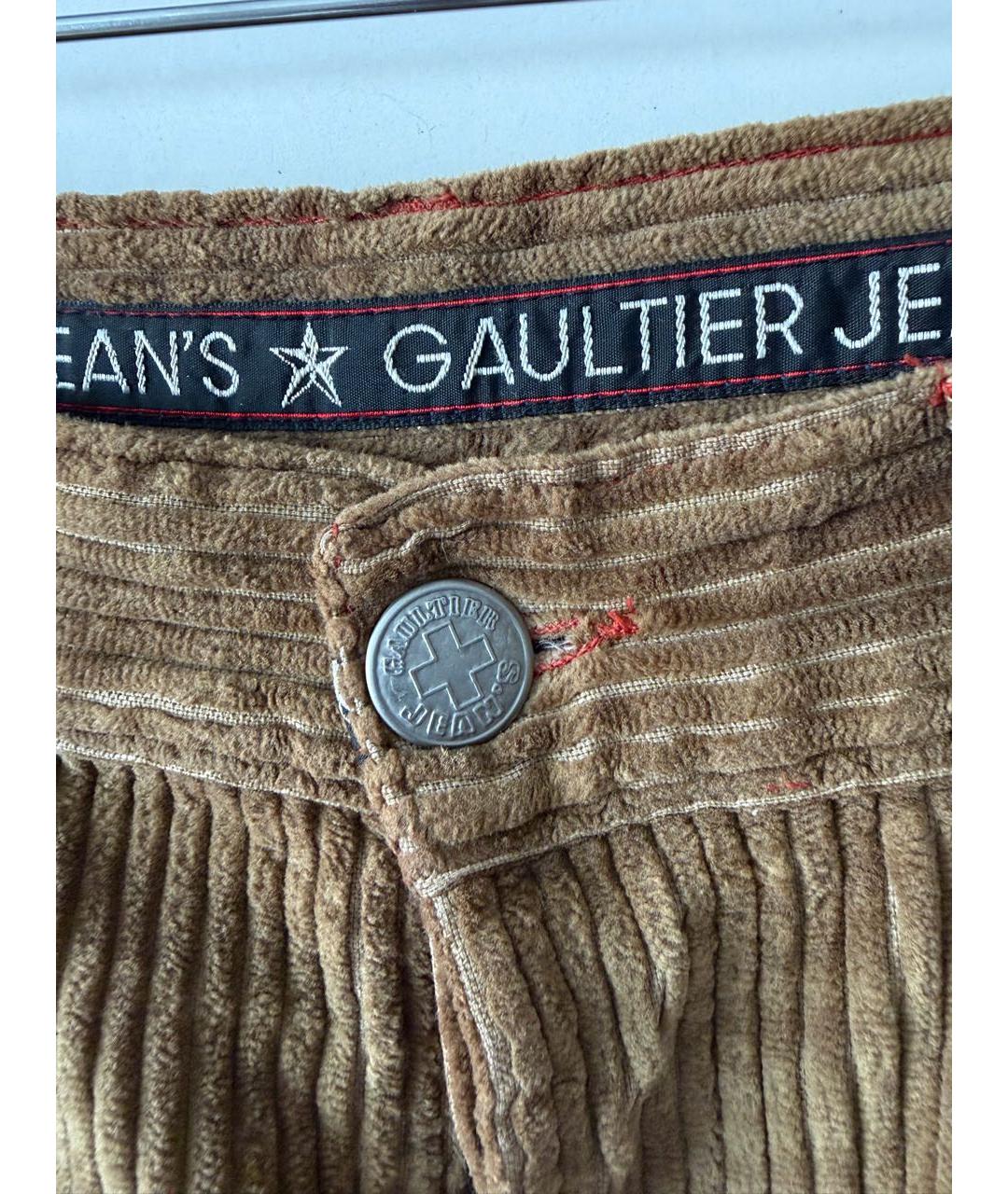 JEAN PAUL GAULTIER Коричневые прямые джинсы, фото 3