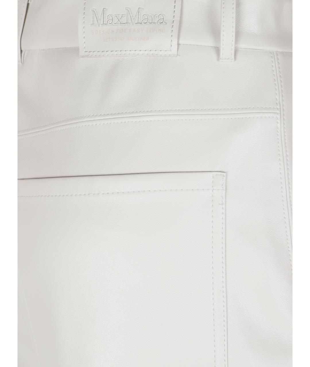 MAX MARA Белые прямые брюки, фото 2