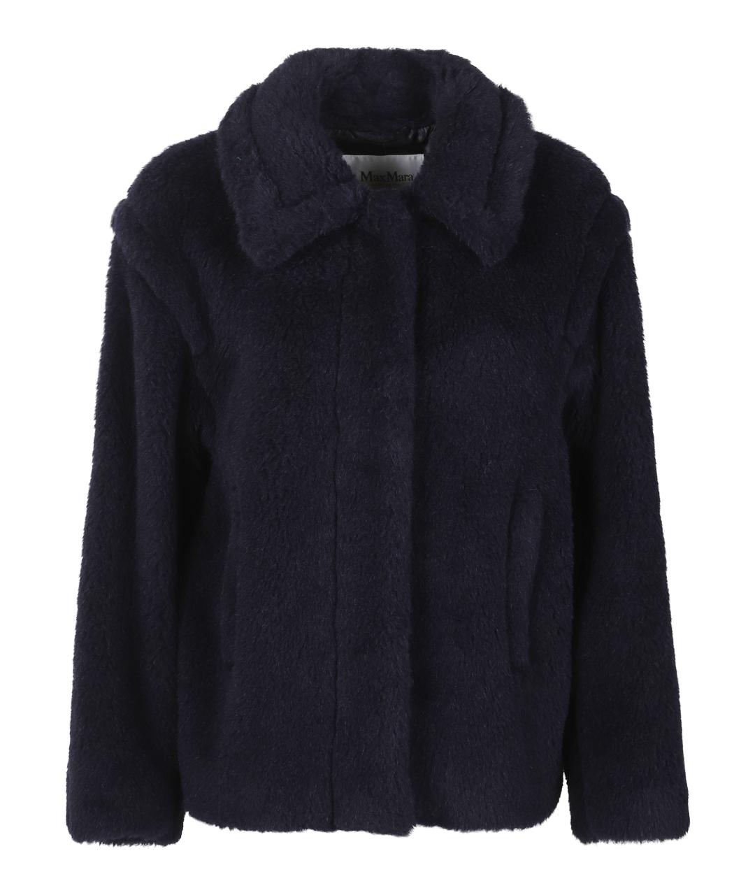 MAX MARA Темно-синяя шуба, фото 1