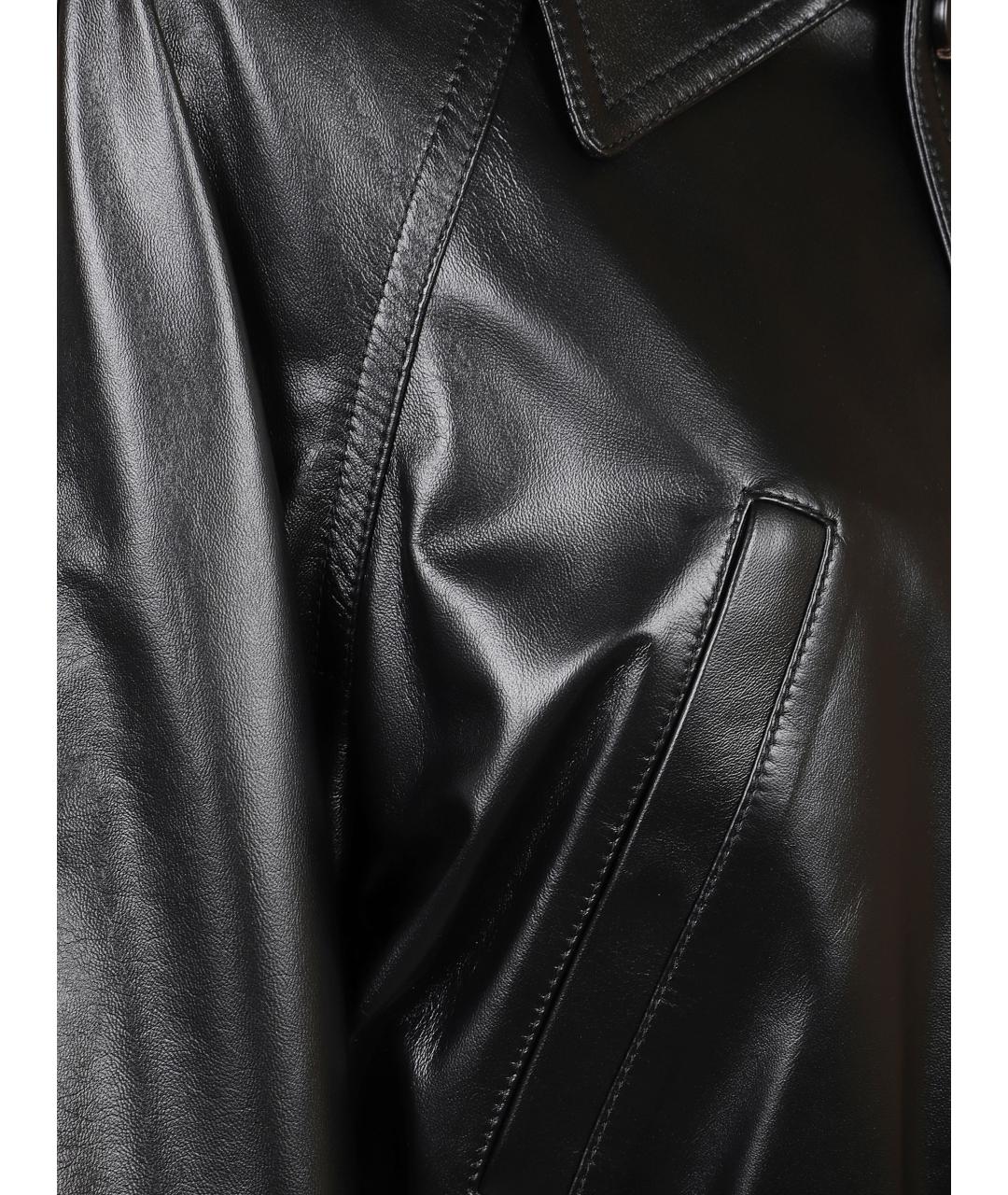 BOTTEGA VENETA Черная кожаная куртка, фото 2
