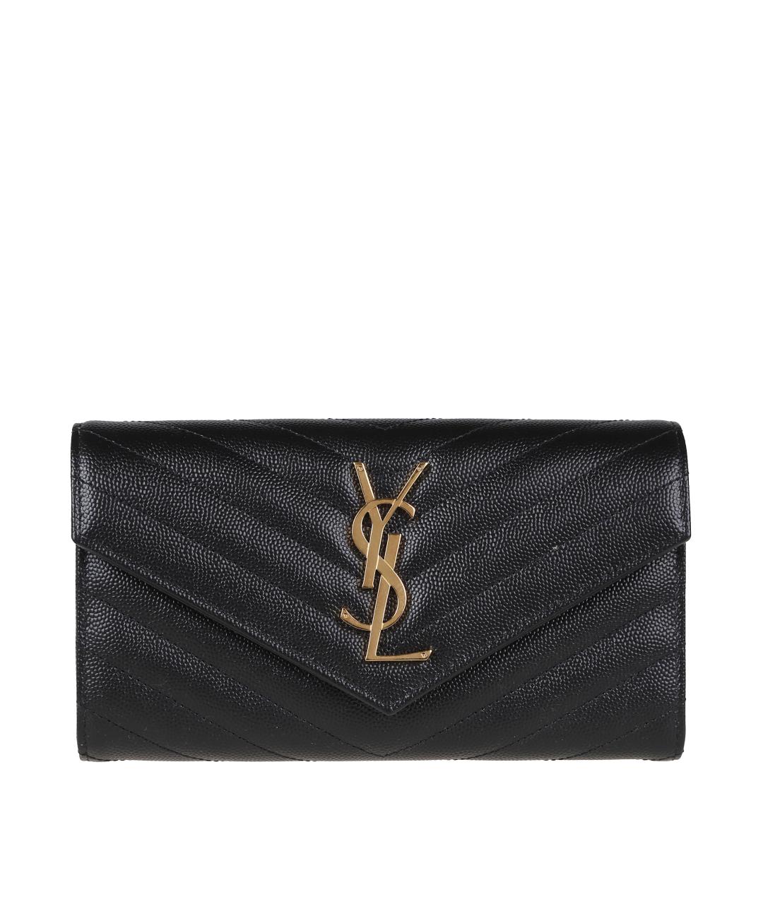 SAINT LAURENT Черный кошелек, фото 1