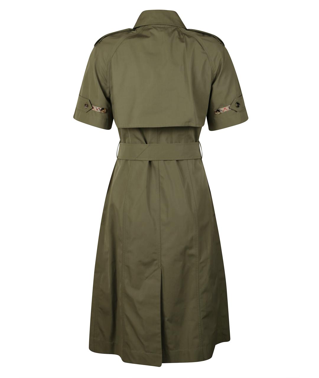 BURBERRY Зеленое хлопковое платье, фото 3