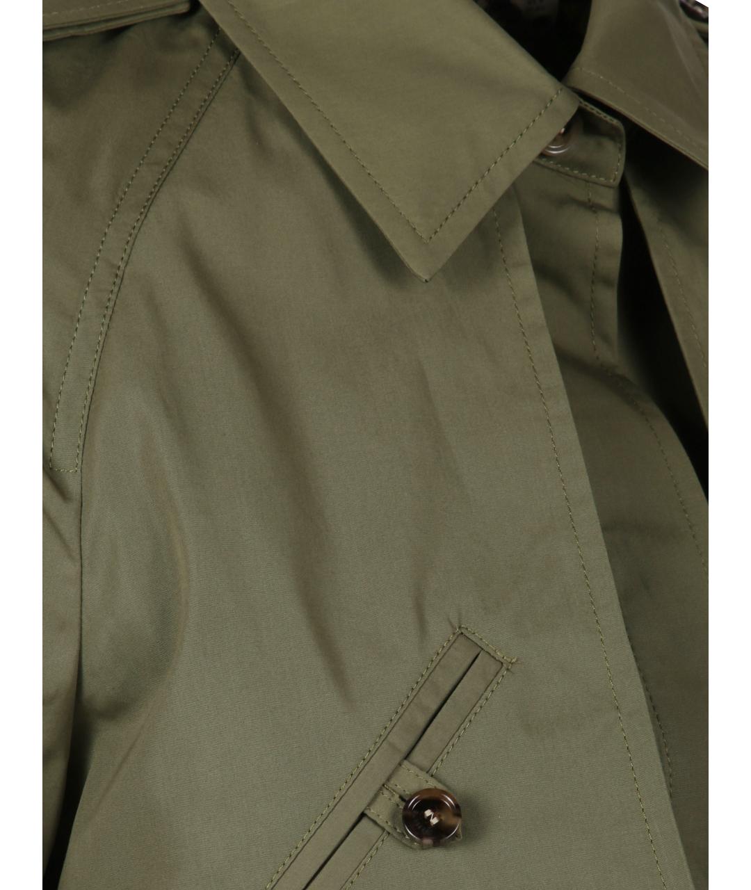 BURBERRY Зеленое хлопковое платье, фото 2