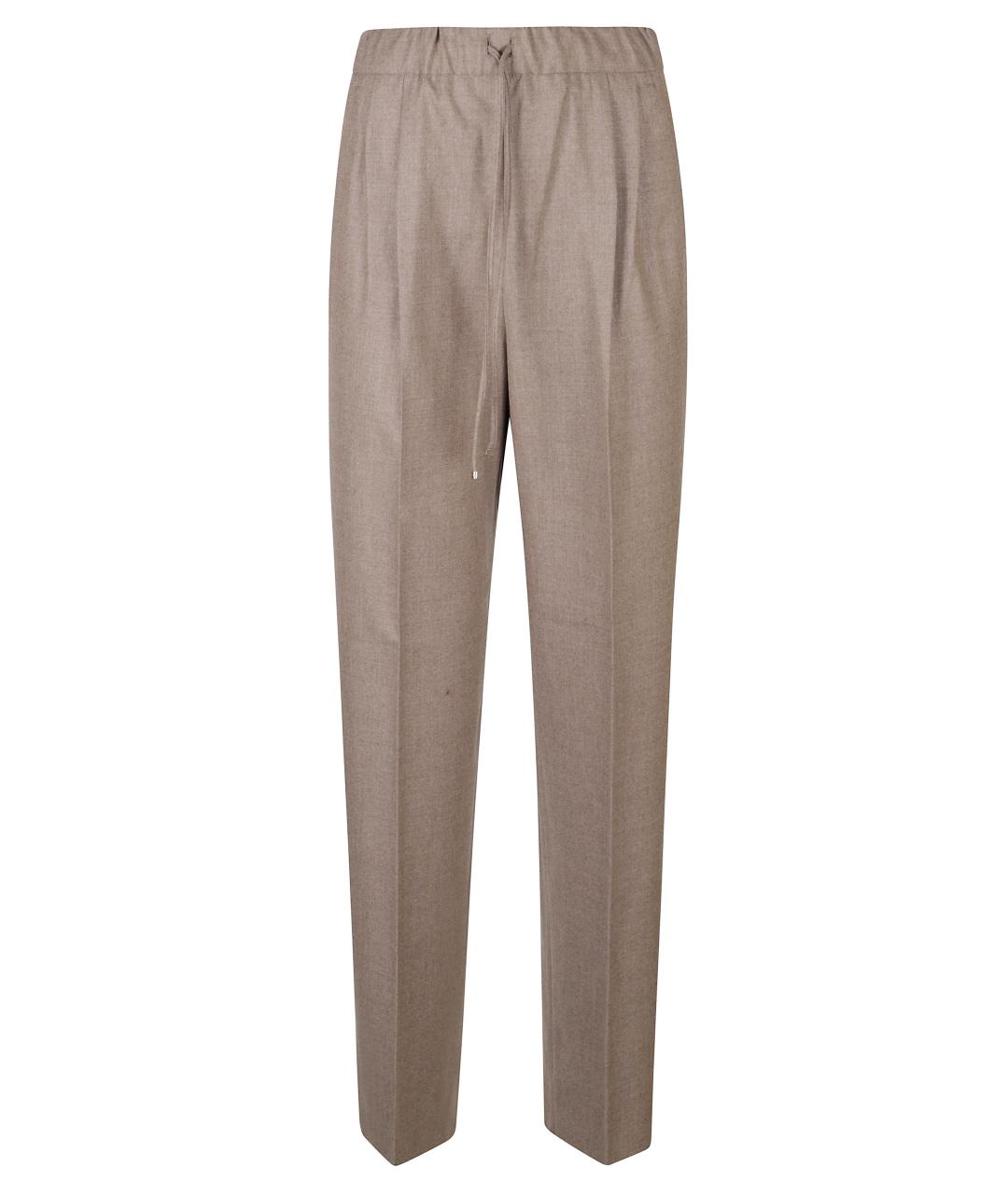 MAX MARA Хаки прямые брюки, фото 1