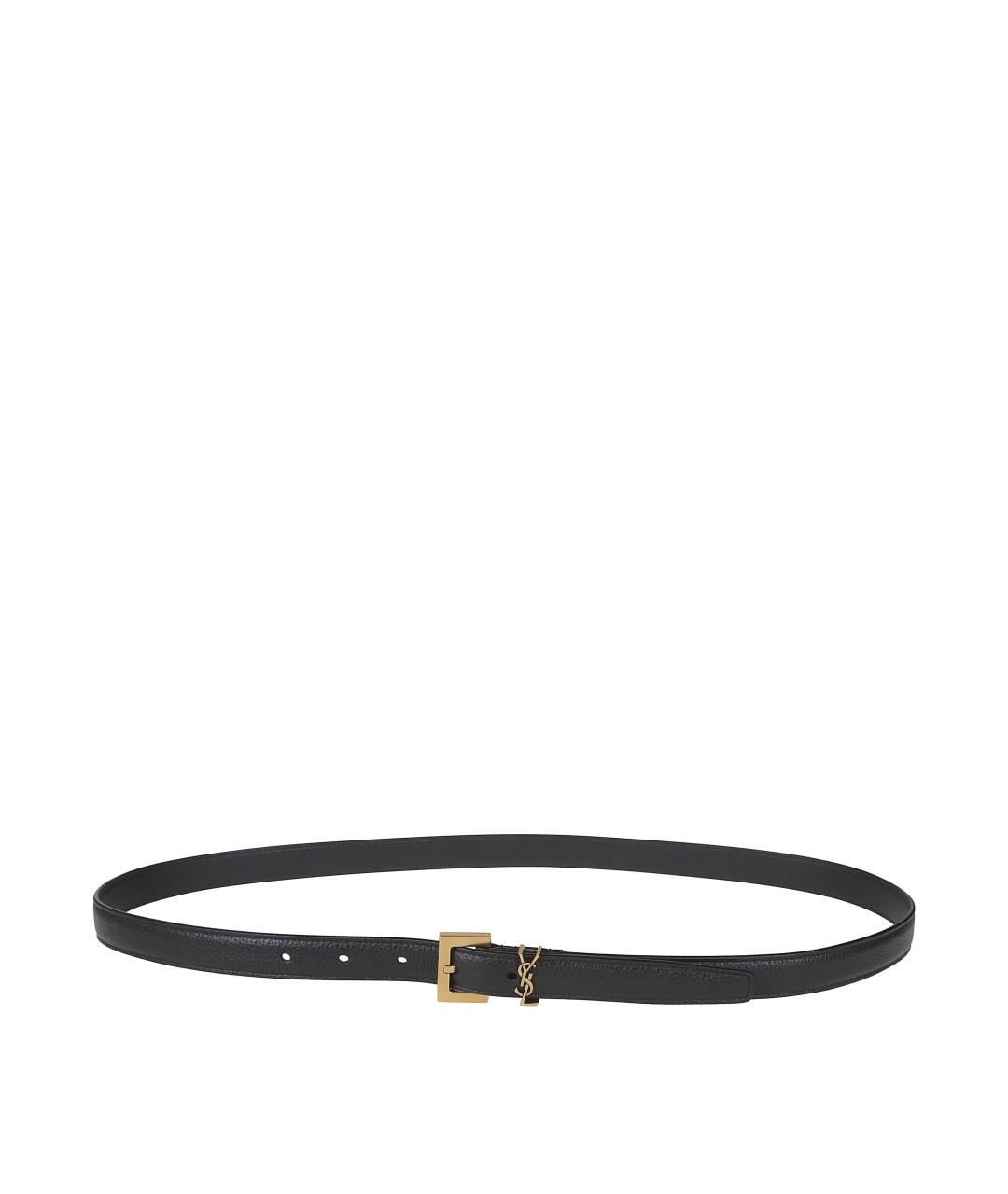 SAINT LAURENT Черный ремень, фото 2