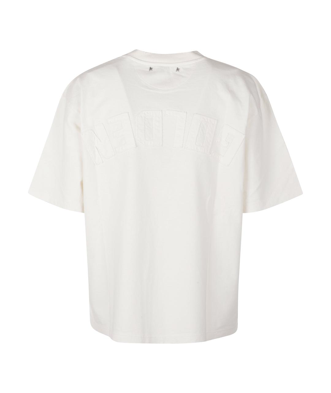 GOLDEN GOOSE DELUXE BRAND Белая хлопковая футболка, фото 3