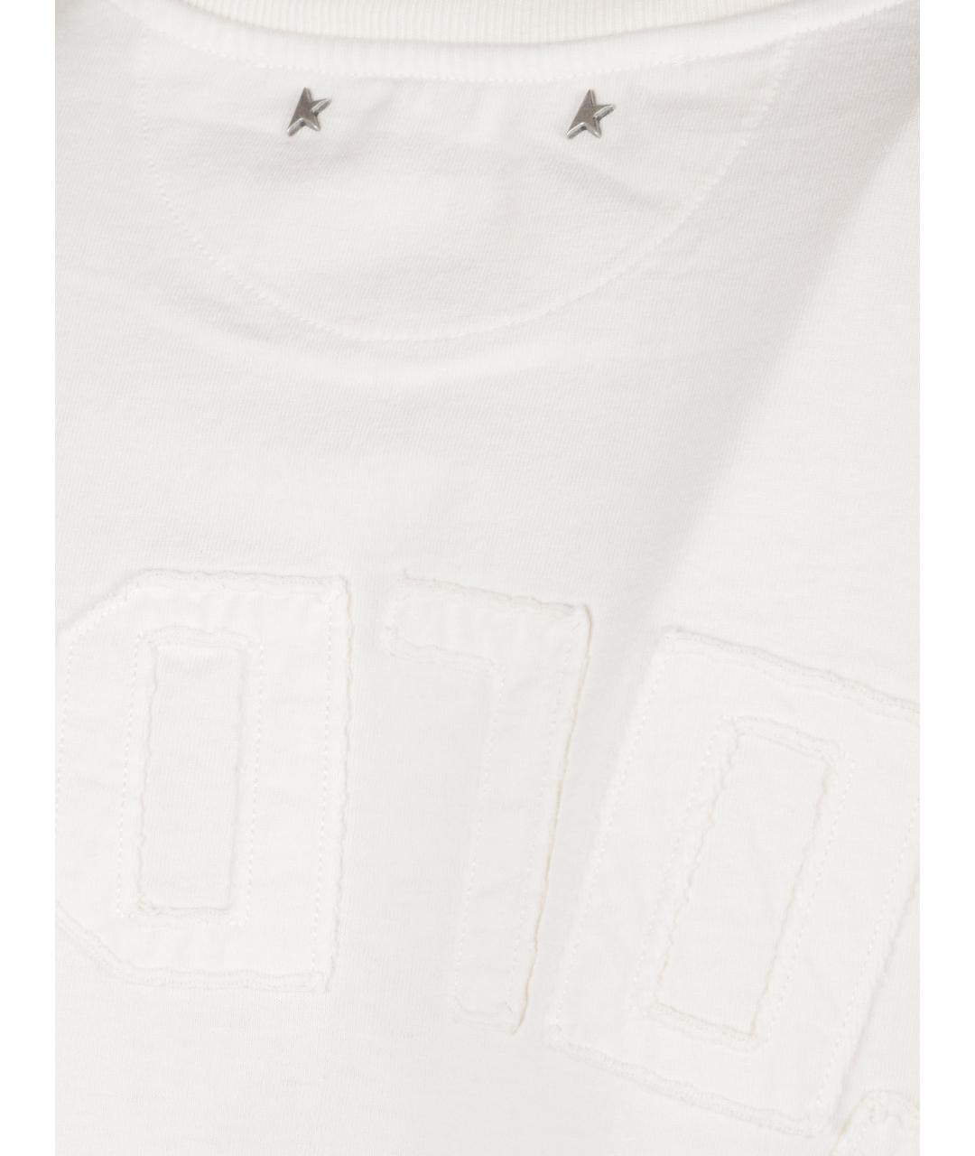 GOLDEN GOOSE DELUXE BRAND Белая хлопковая футболка, фото 2