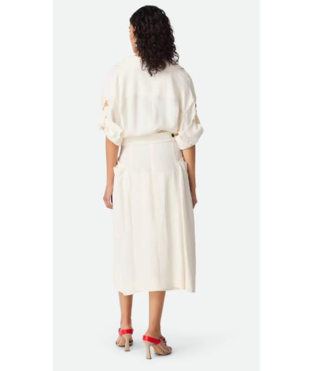 BOTTEGA VENETA Белое повседневное платье, фото 3