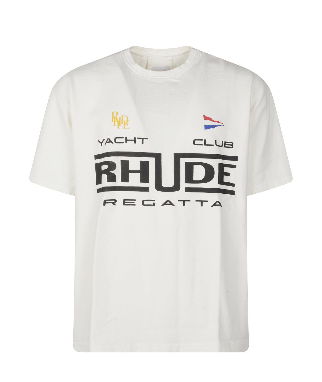 RHUDE Белая футболка, фото 1