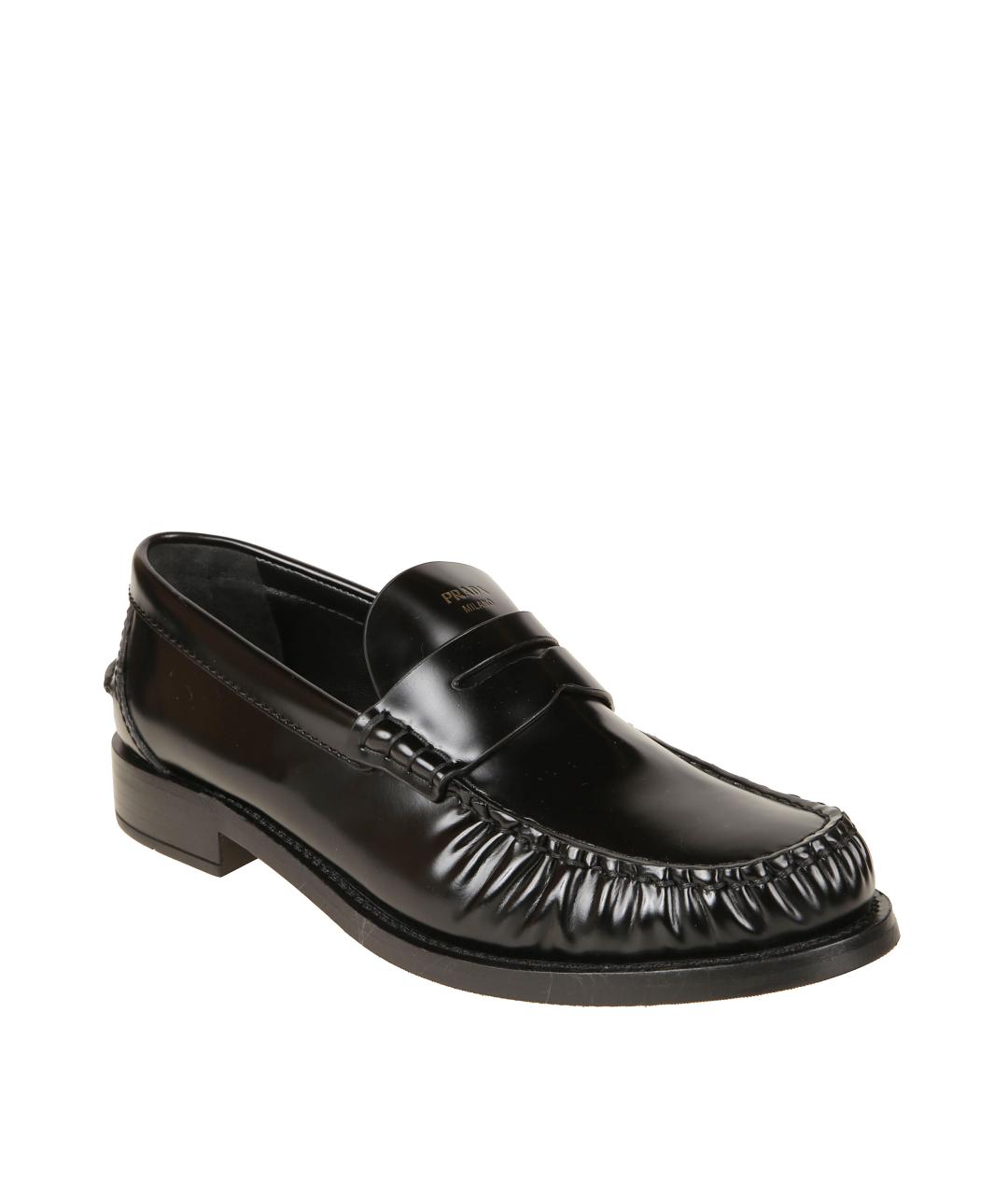 PRADA Черные кожаные лоферы, фото 2