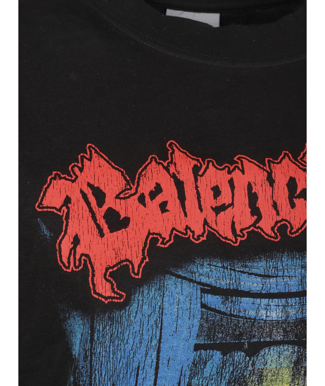 BALENCIAGA Черная футболка, фото 2