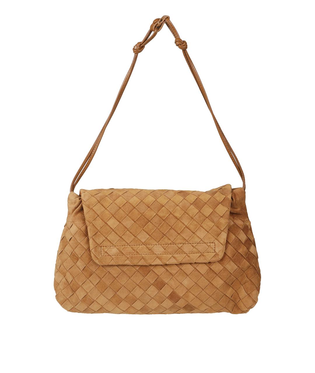BOTTEGA VENETA Бежевая замшевая сумка через плечо, фото 2