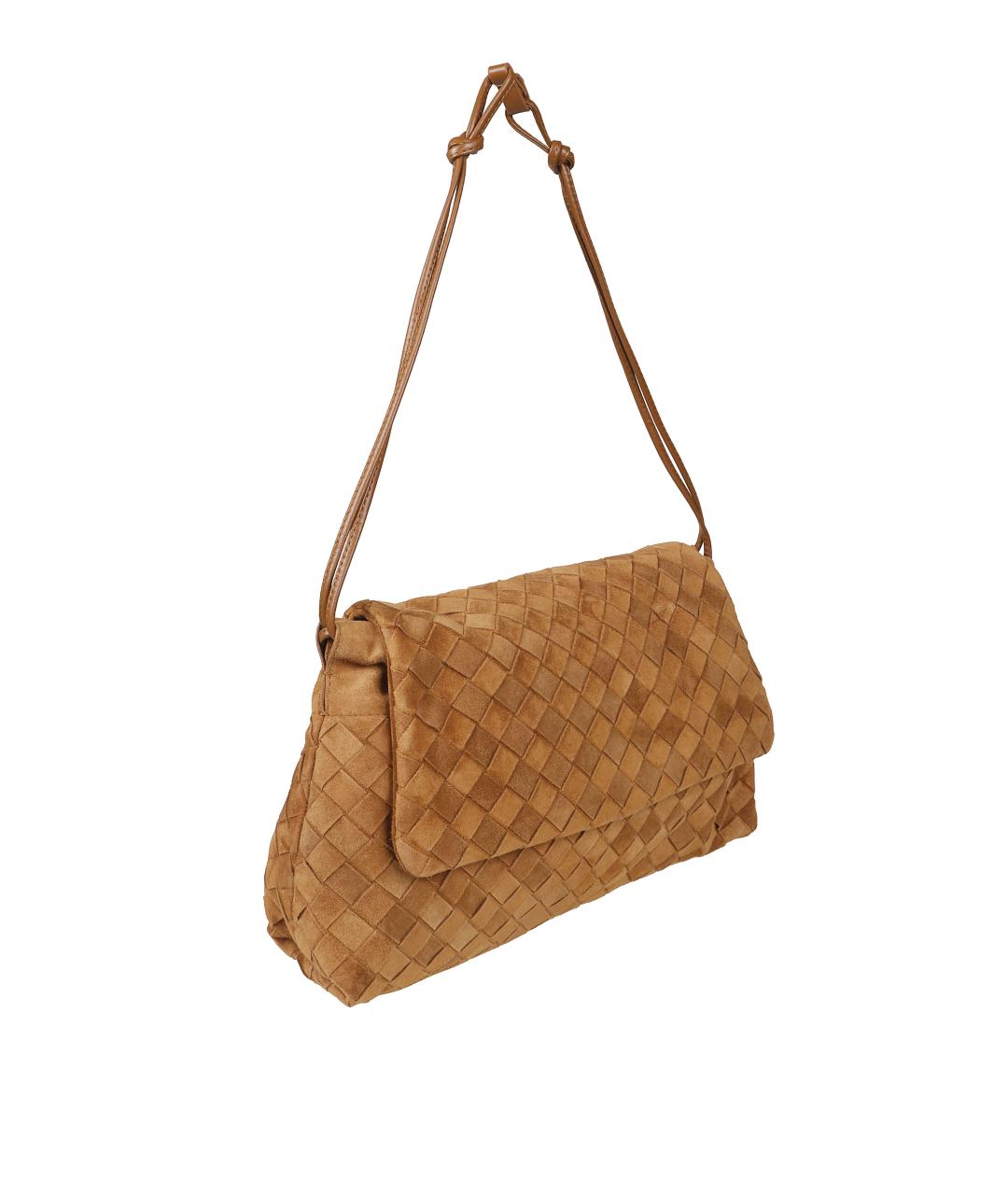 BOTTEGA VENETA Бежевая замшевая сумка через плечо, фото 3