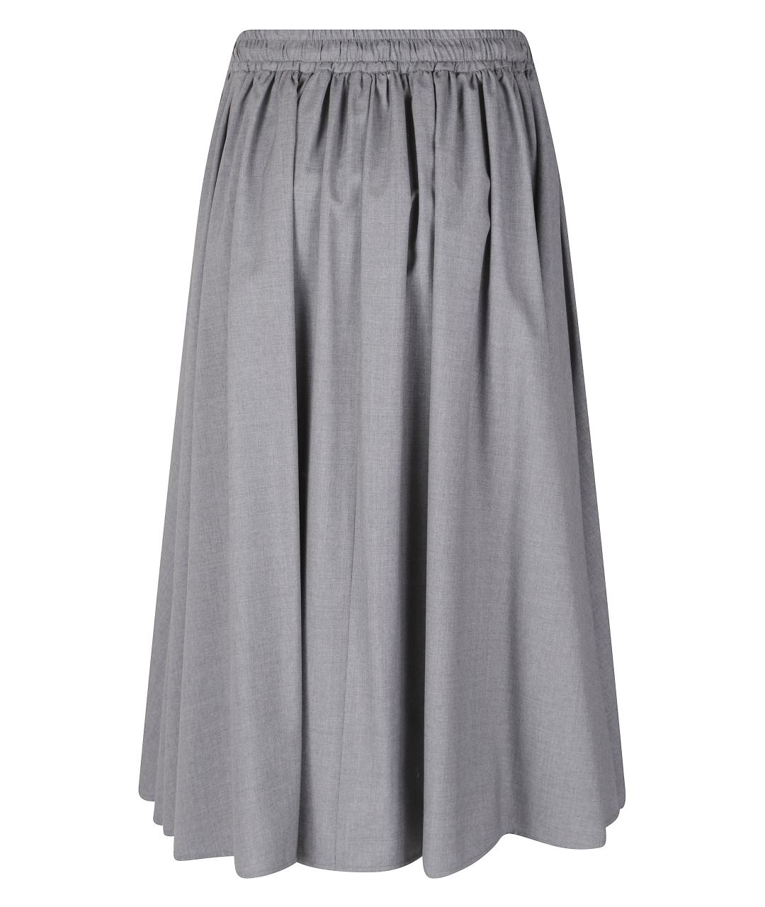 MAX MARA Серая юбка миди, фото 3