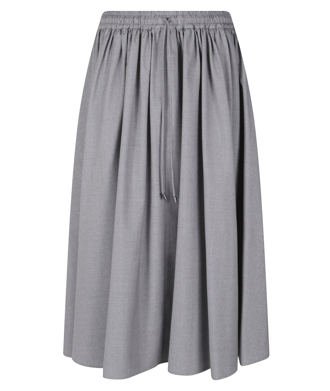 MAX MARA Серая юбка миди, фото 1
