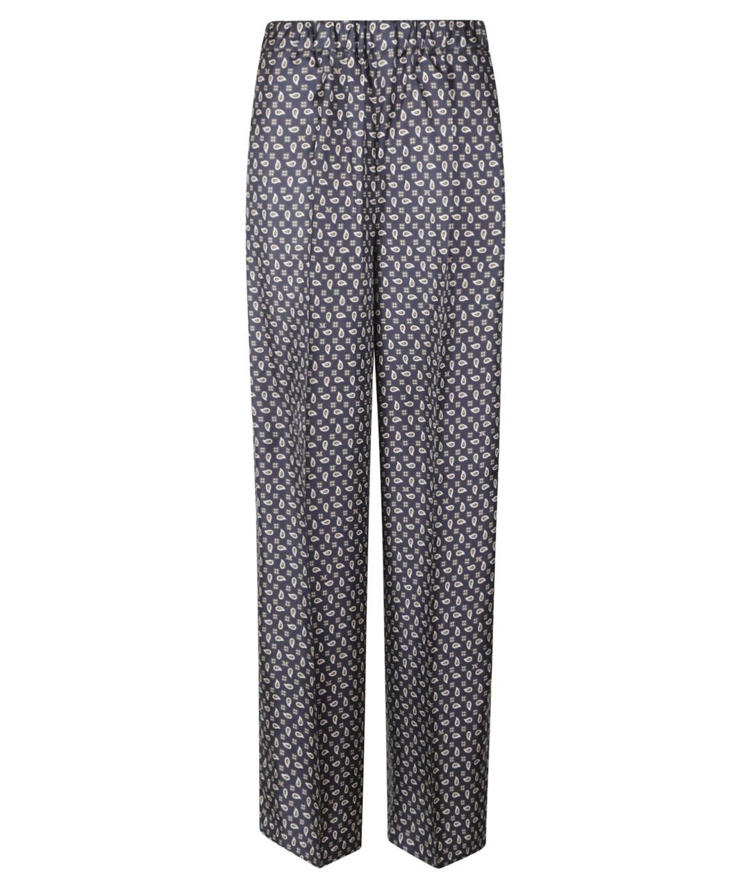 MAX MARA Темно-синие прямые брюки, фото 1