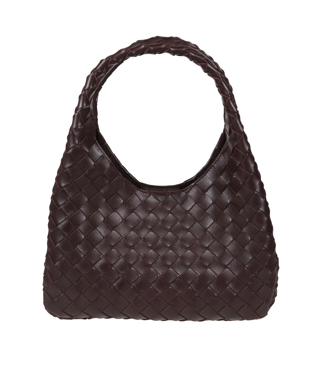 BOTTEGA VENETA Бордовая кожаная сумка через плечо, фото 2