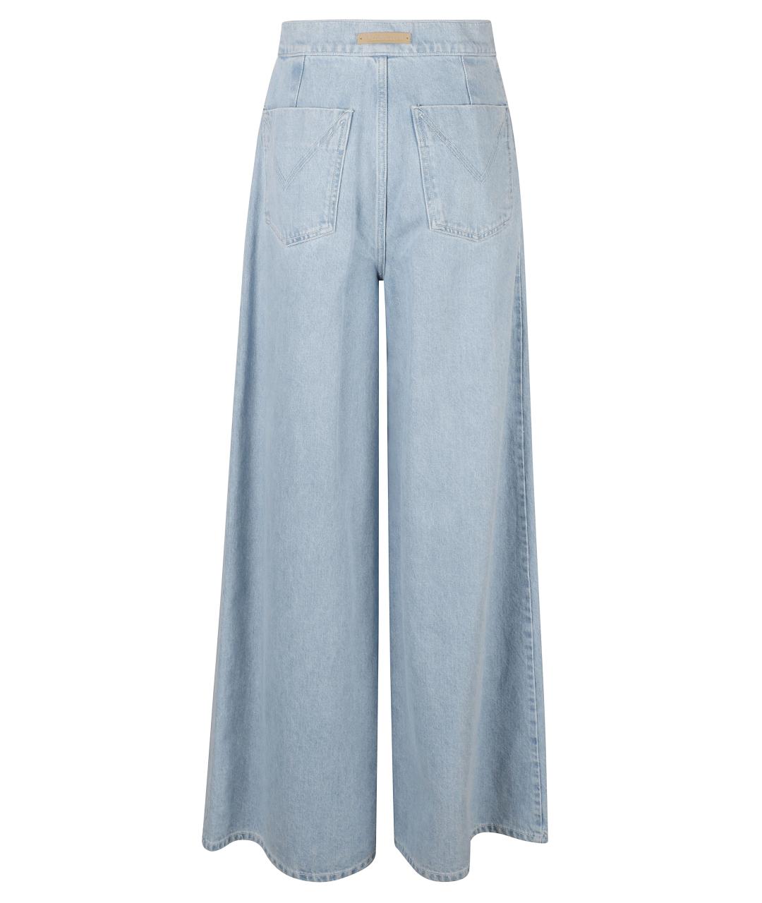 MAX MARA Голубые прямые джинсы, фото 3