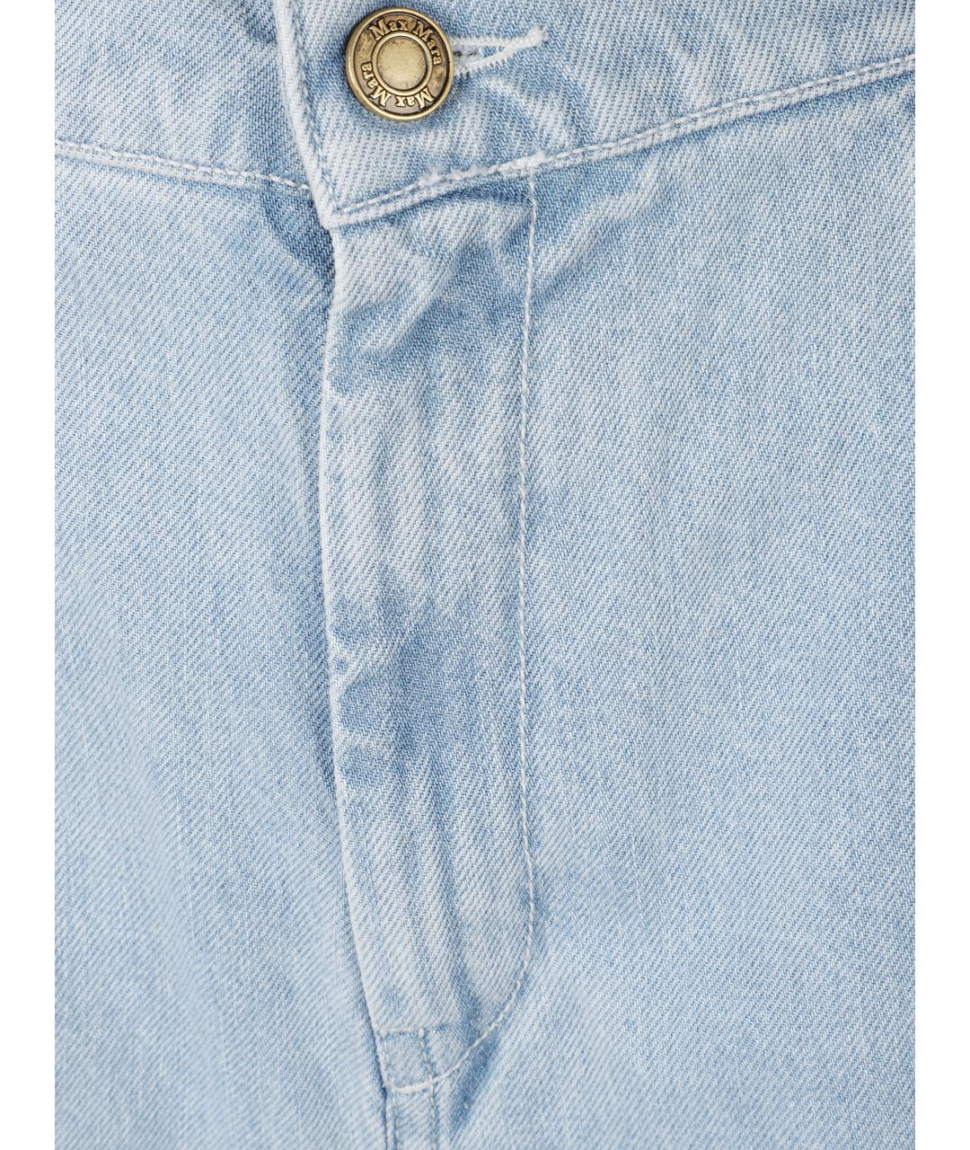 MAX MARA Голубые прямые джинсы, фото 2