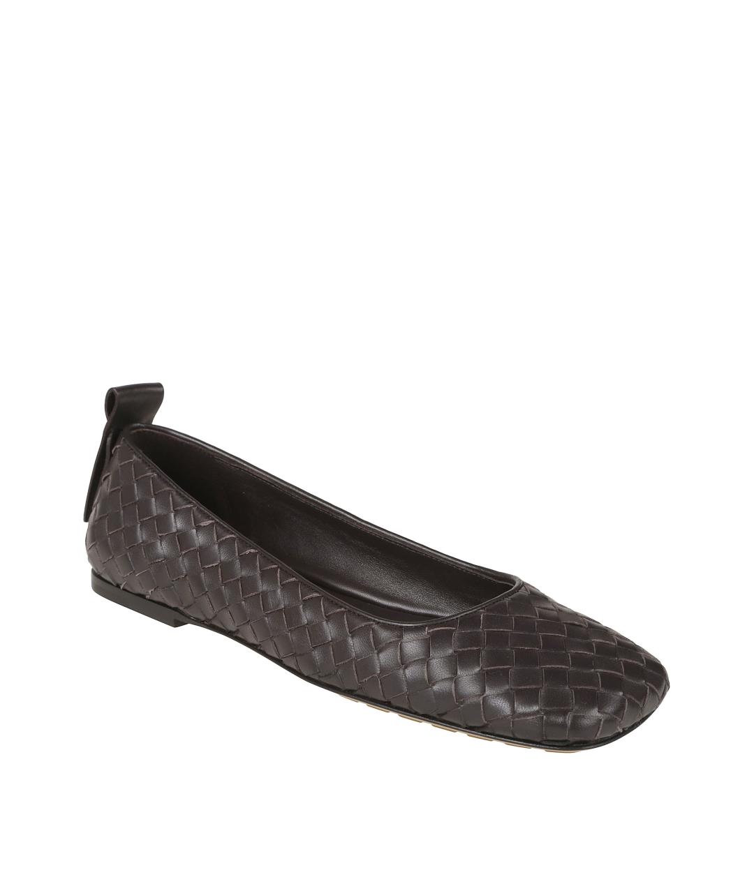 BOTTEGA VENETA Коричневые балетки, фото 2