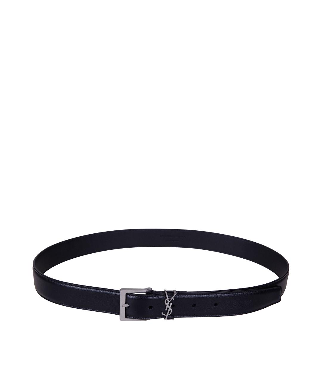 SAINT LAURENT Черный ремень, фото 2