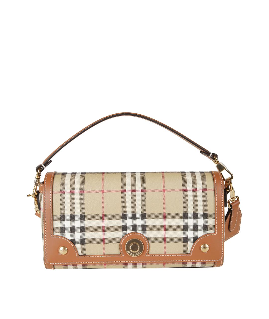BURBERRY Бежевая сумка через плечо из искусственной кожи, фото 1
