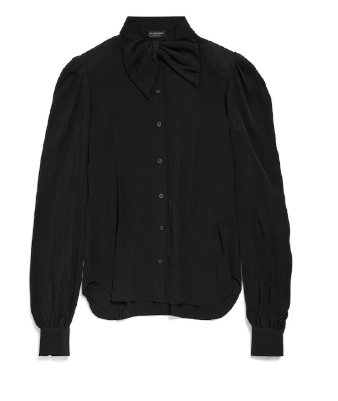 BALENCIAGA Черная полиэстеровая рубашка, фото 1