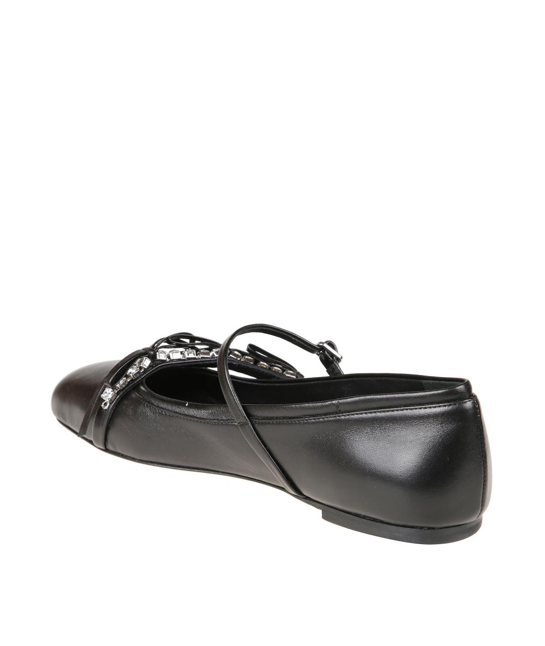 JIMMY CHOO Черные кожаные балетки, фото 3