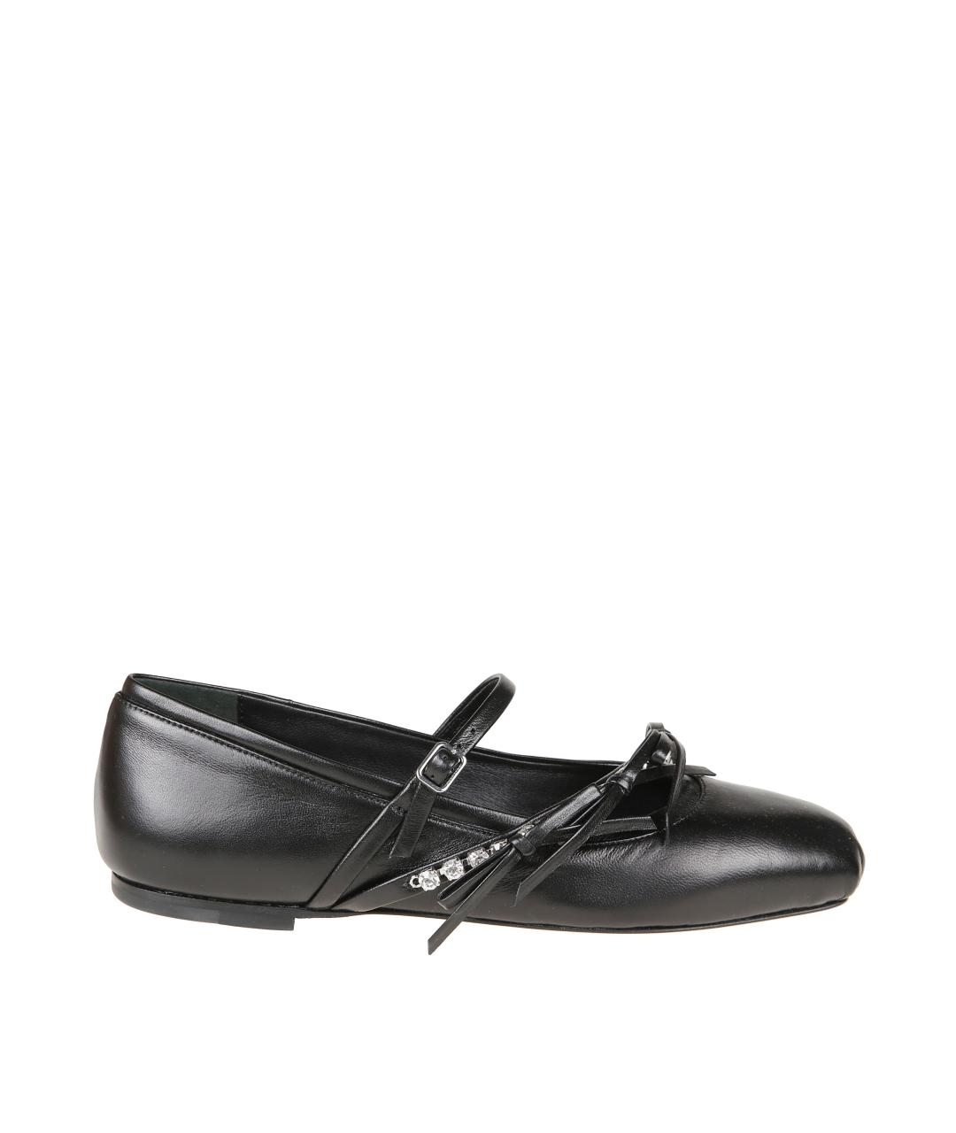 JIMMY CHOO Черные кожаные балетки, фото 1