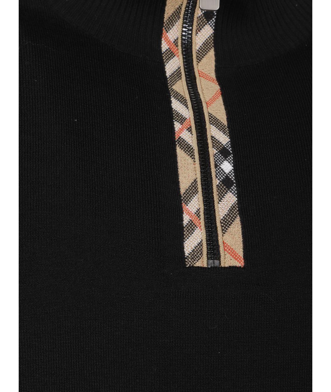 BURBERRY Черный шерстяной джемпер / свитер, фото 2