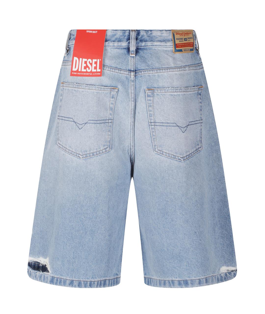 DIESEL Синие хлопковые шорты, фото 3