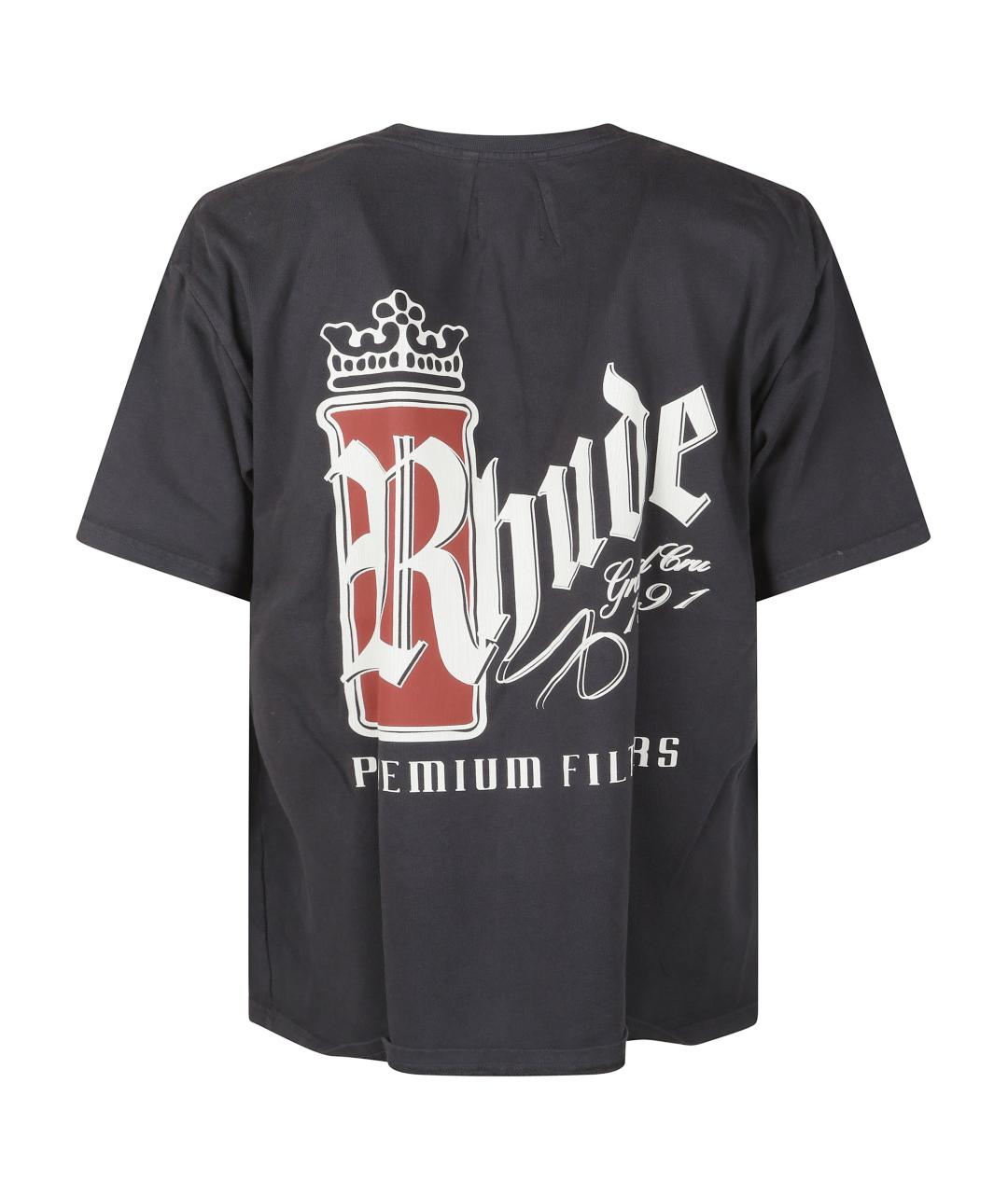 RHUDE Черная футболка, фото 3