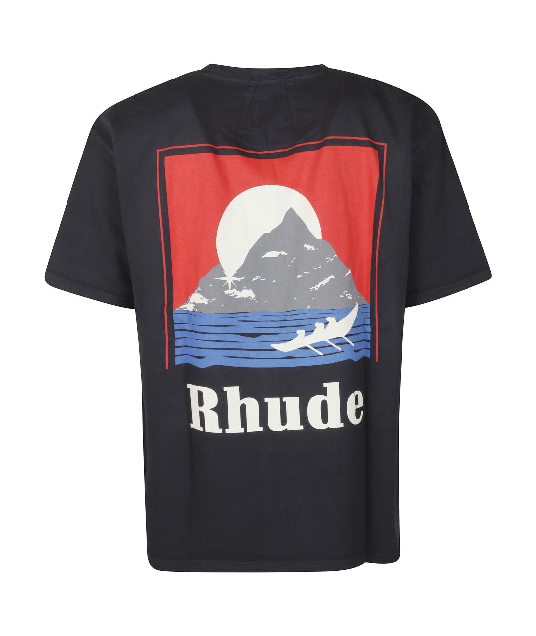 RHUDE Черная футболка, фото 3