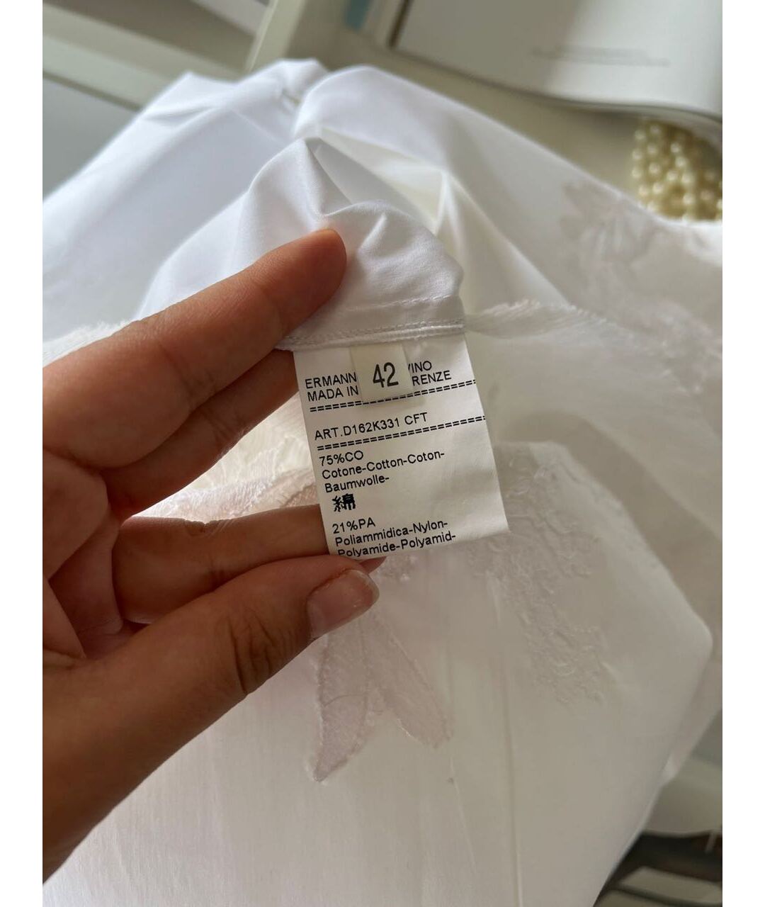 ERMANNO SCERVINO Белая рубашка, фото 6