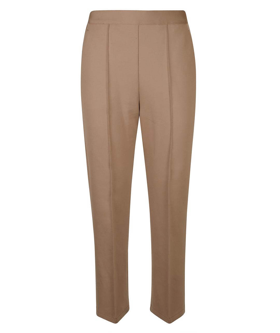 MAX MARA Коричневые прямые брюки, фото 1
