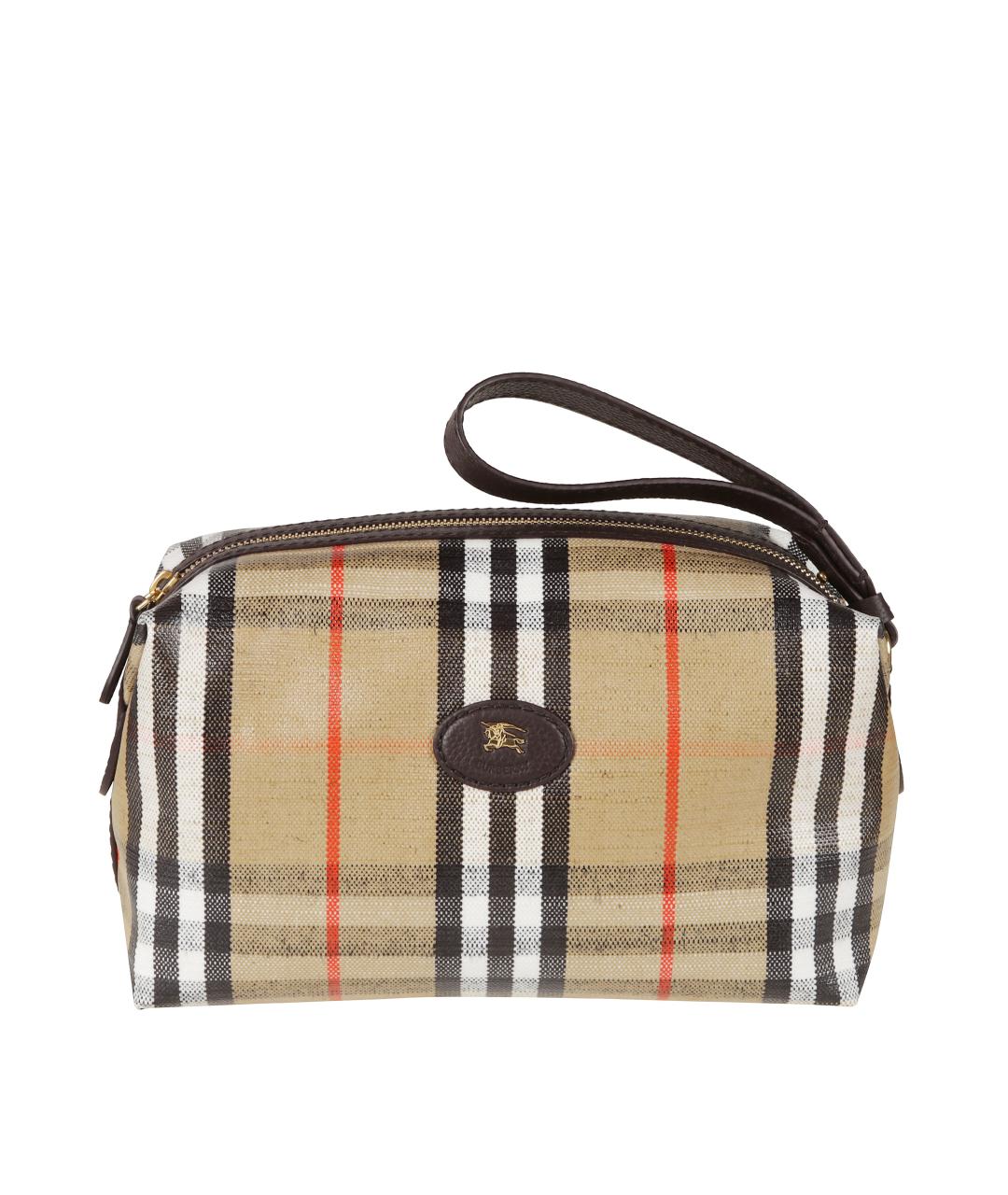 BURBERRY Бежевая хлопковая барсетка, фото 1
