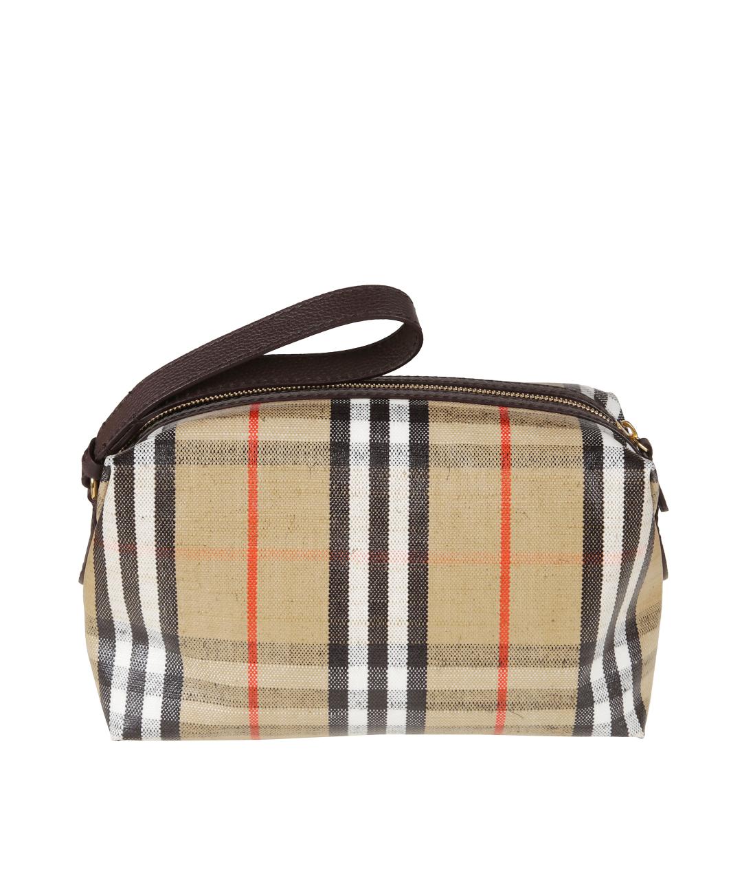 BURBERRY Бежевая хлопковая барсетка, фото 2
