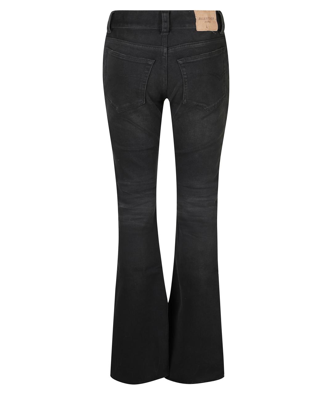 BALENCIAGA Черные хлопковые прямые брюки, фото 3