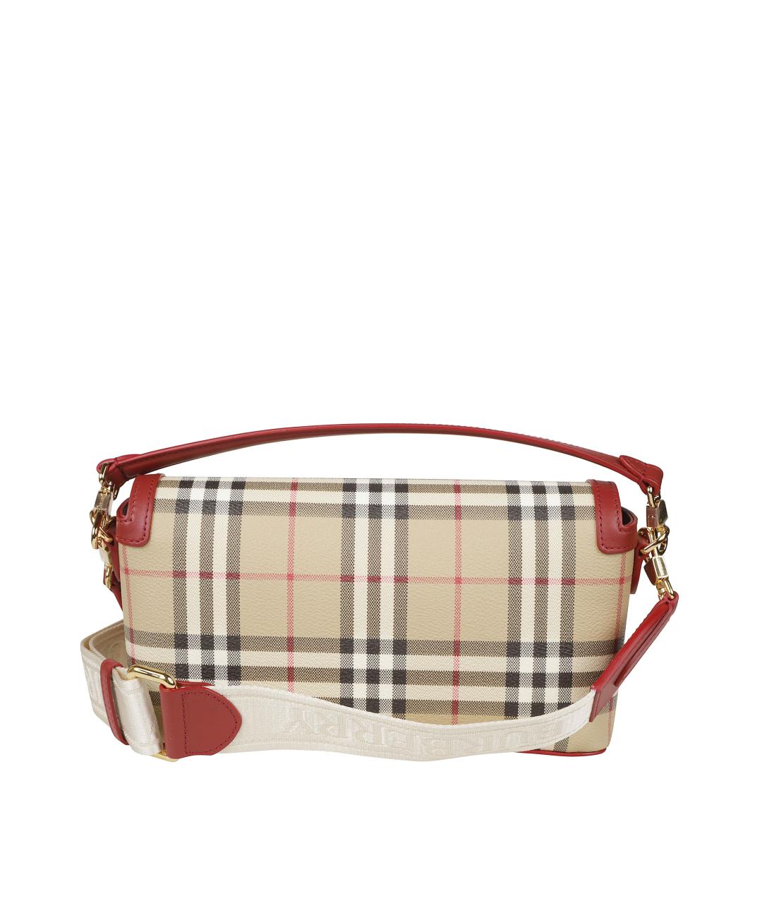 BURBERRY Бежевая сумка через плечо из искусственной кожи, фото 2