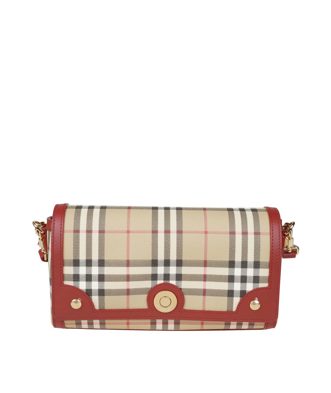 BURBERRY Бежевая сумка через плечо из искусственной кожи, фото 1